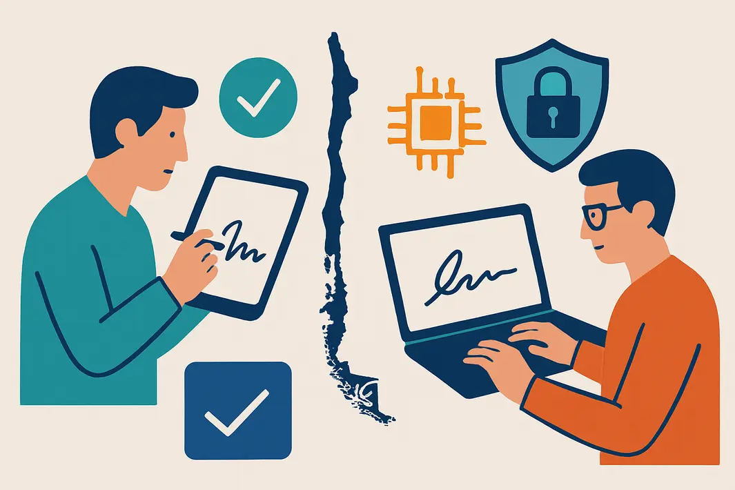 Firma electrónica avanzada y simple en Chile: diferencias de implementación técnica y validez