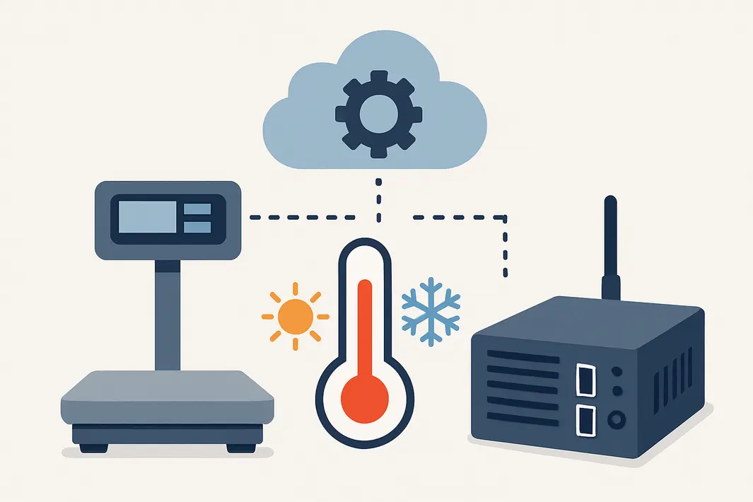 Integración de balanzas, sensores de temperatura y hardware industrial con software en la nube