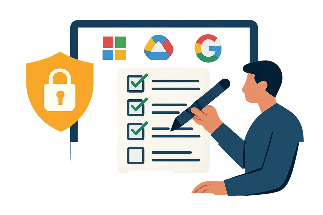 Seguridad en Microsoft 365 y Google Workspace: checklist de configuración esencial