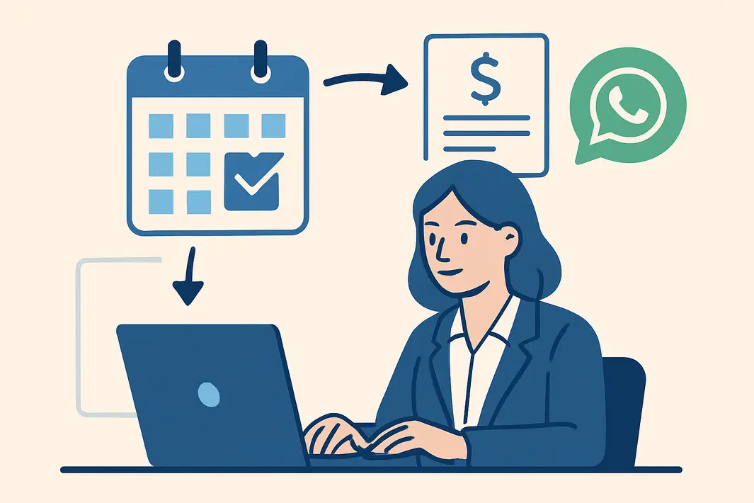 Sistemas de agendamiento inteligente: integración directa con facturación y recordatorios por WhatsApp