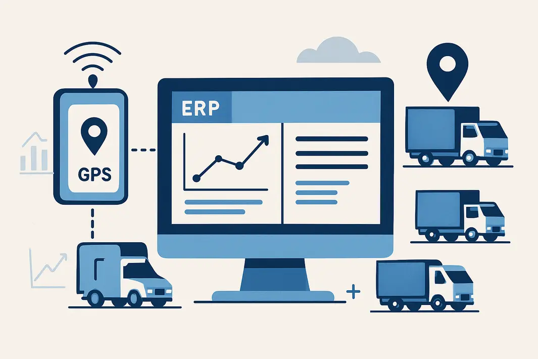 Telemetría y flotas: beneficios de integrar el GPS de vehículos directamente al ERP
